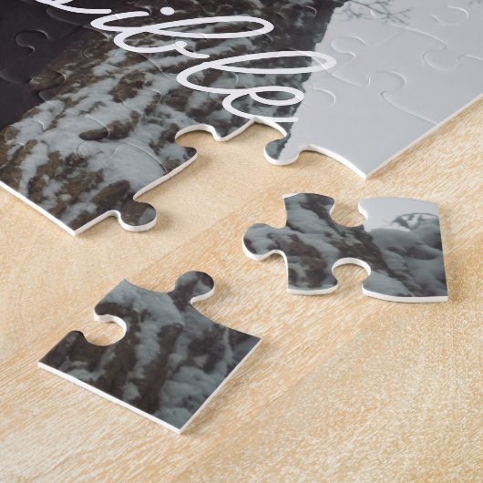 Oude boom in een Misty Forest Legpuzzel (Zijkant)