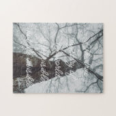 Oude boom in een Misty Forest Legpuzzel (Horizontaal)