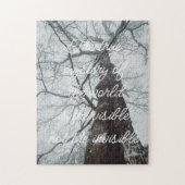 Oude boom in een Misty Forest Legpuzzel (Verticaal)