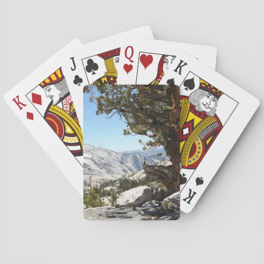 Oude boom in het Nationaal Park Yosemite Speelkaarten (Achterkant)