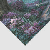 Oude Boom Magenta Bloemige Bos Decoupage Tissuepapier (Detail)