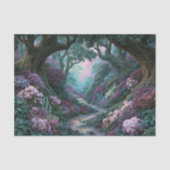 Oude Boom Magenta Bloemige Bos Decoupage Tissuepapier (Voorkant)