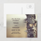 Oude boom rustiek Save the date Aankondigingskaart (Voorkant / Achterkant)