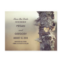 Oude boom rustiek Save the date