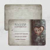 Oude boom rustieke bruiloft RSVP kaarten Kaartje (Voorkant / Achterkant)