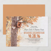 Oude boom rustieke land bruiloft uitnodigingen (Voorkant / Achterkant)