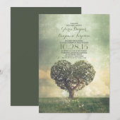 Oude boom rustieke land bruiloft uitnodigingen (Voorkant / Achterkant)