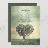 Oude boom rustieke land repetitie diner kaart (Voorkant / Achterkant)