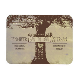 Oude boom string lichten opslaan de datum magneten