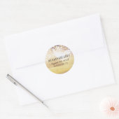 Oude boom takken rustieke bruiloft ronde sticker (Envelop)