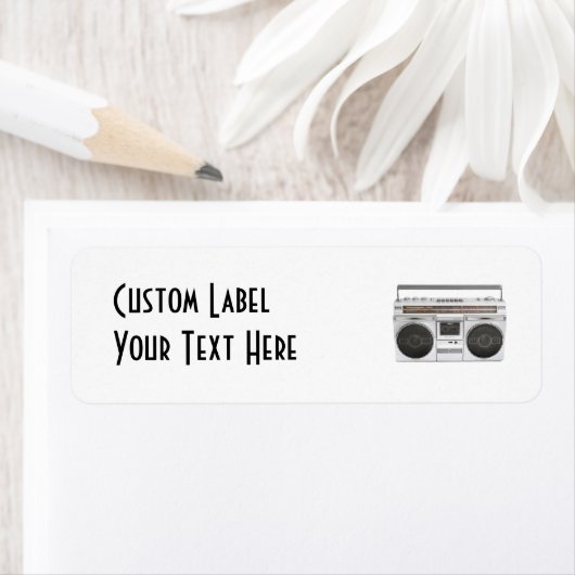 Oude Boombox-radio Etiket (Insitu)