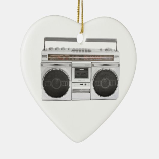 Oude Boombox-radio Keramisch Ornament (Rechts)
