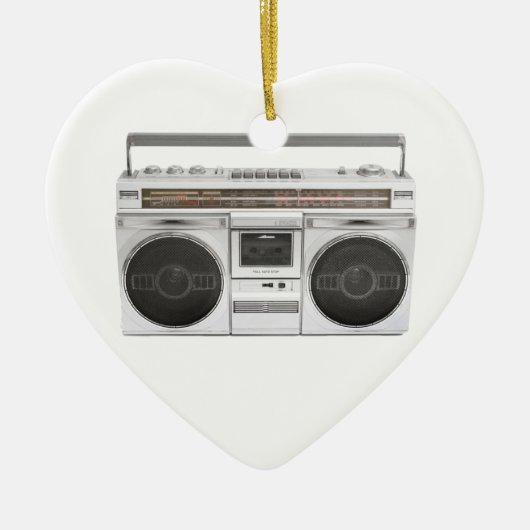 Oude Boombox-radio Keramisch Ornament (Voorkant)