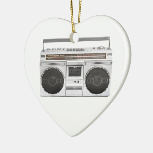 Oude Boombox-radio Keramisch Ornament (Links)