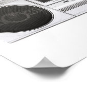 Oude Boombox-radio Poster (Hoek)
