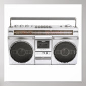Oude Boombox-radio Poster (Voorkant)