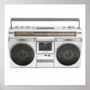 Oude Boombox-radio Poster