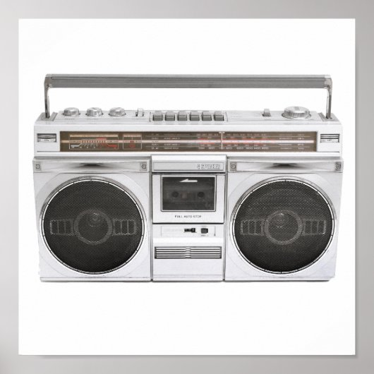 Oude Boombox-radio Poster (Voorkant)