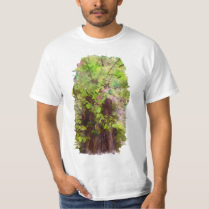 Oude boomdikketens Groen en Paarse Magische Teken T-shirt