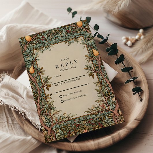 Oude Boomgaard Huwelijk RSVP Kaartje