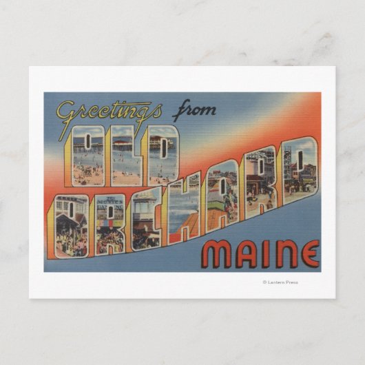 Oude boomgaard, Maine - Grote lettertjes Briefkaart (Voorkant)