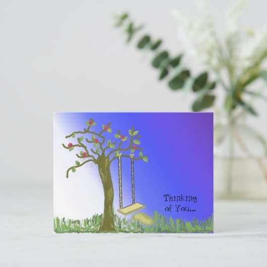 Oude boomtekening briefkaart (Staand voorkant)