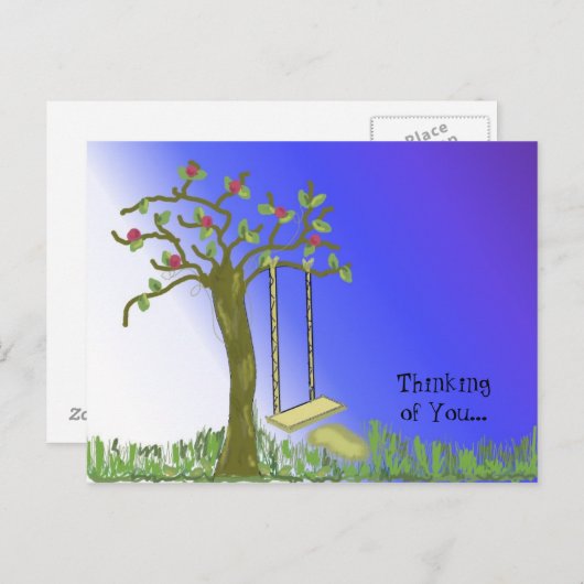 Oude boomtekening briefkaart (Voorkant / Achterkant)