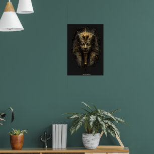 Oude Boosaardigheid Egyptische Farao Zwart Poster
