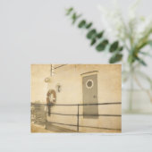 Oude boot briefkaart (Staand voorkant)