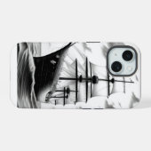 Oude Boot iPhone 15 Case (Achterkant horizontaal)