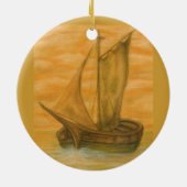 Oude boot keramisch ornament (Achterkant)