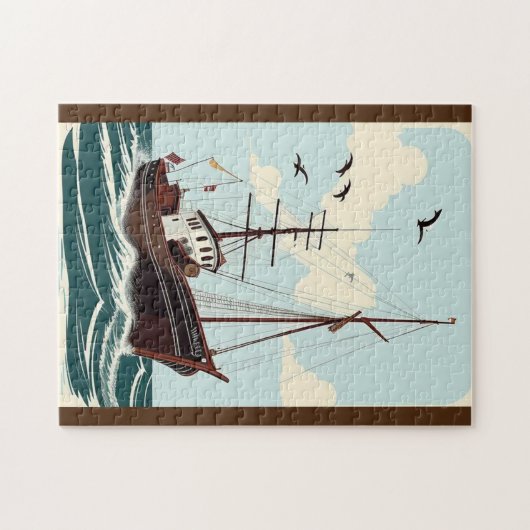 Oude  Boot Legpuzzel (Horizontaal)