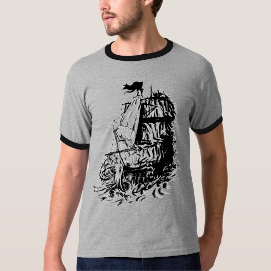 oude boot met ( joey ) inkt t-shirt (Voorkant)