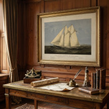 Oude boot vintage poster wandkunst