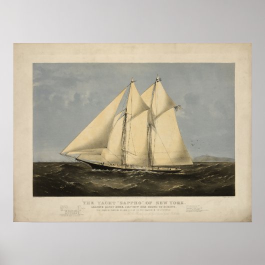 Oude Boot Vintage Poster Wandkunst (Voorkant)