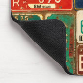 oude borden met roestvrij rijbewijs muismat (Hoek)