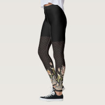 Oude borduurwerk Leggings