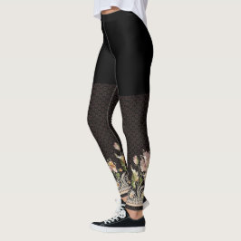 Oude borduurwerk Leggings