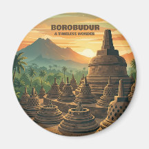 Oude Borobudur Tempel Indonesië Zonsopgang Reizen