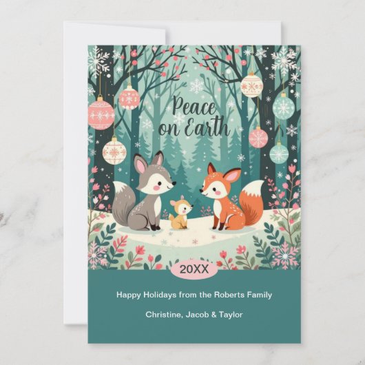 Oude bos feestdagenkaart (Voorkant)