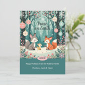 Oude bos feestdagenkaart (Staand voorkant)