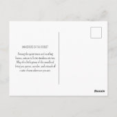 Oude bos herten herfstloof antiek briefkaart (Achterkant)