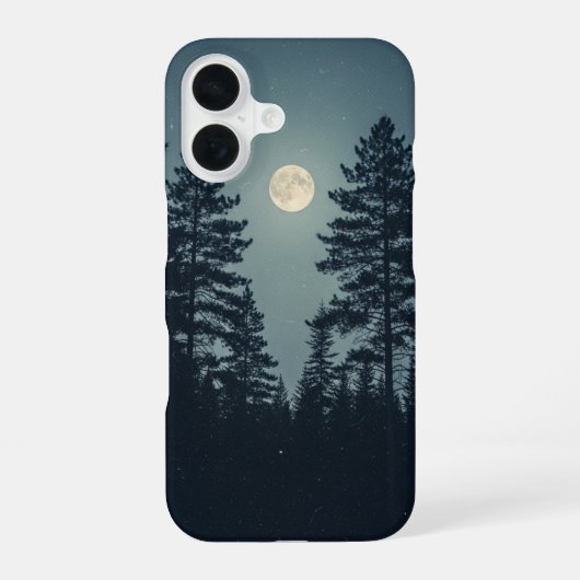 Oude Bos Onder de Maan iPhone 16 Hoesje (Achterkant)