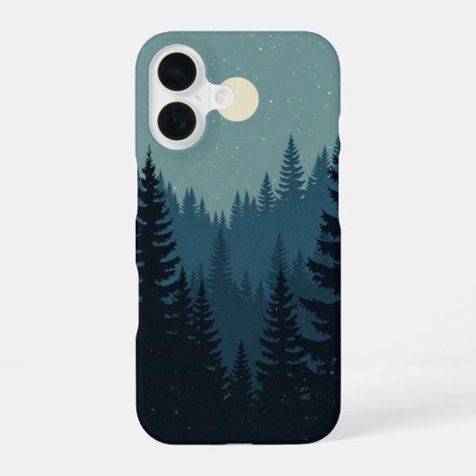 Oude Bos Onder de Maan iPhone 16 Hoesje (Achterkant)