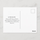 Oude bos-paddenstoelen herfstgroet briefkaart (Achterkant)