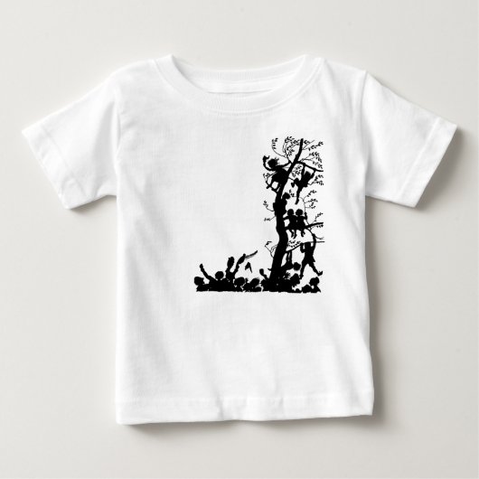 Oude Bos Silhouet Sprookjesboek Boom Scène (Voorkant)