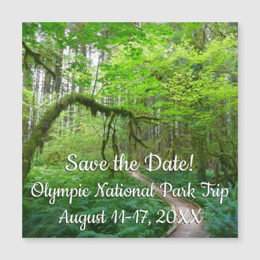 Oude Bos Wandelroute in Olympic National Park (Voorkant)