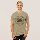 Oude Bosbessen Label Tri-Blend Shirt (Voorkant volledig)