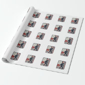 Oude bosdier vlag vector shirt ontwerp_1 cadeaupapier (Uitgerold)