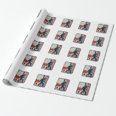 Oude bosdier vlag vector shirt ontwerp_1 cadeaupapier (Uitgerold)
